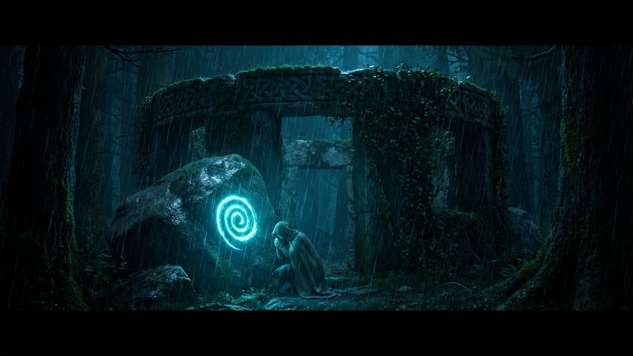 DRUIDIC RAIN SANCTUARY | 3 HOURS Heavy Night Rain & Celtic Flute