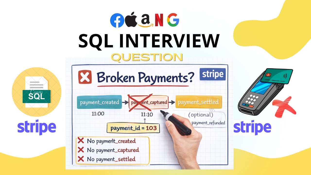 Расширенный SQL: обнаружение пропущенных и некорректных событий оплаты (в стиле FAANG)