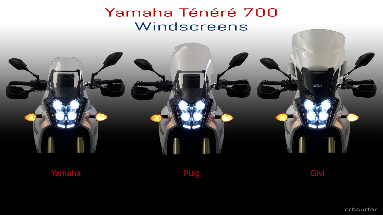 Yamaha Ténéré 700 - Ветровые стекла - Yamaha, Puig & Givi