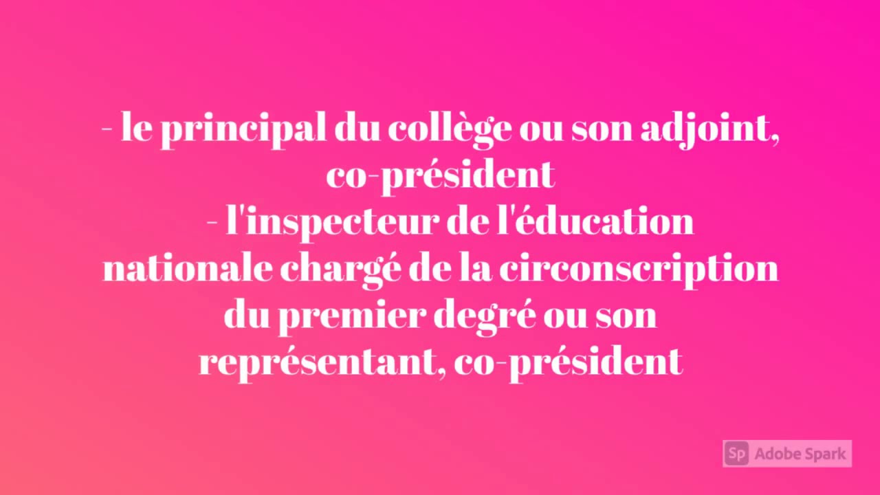 Le conseil école/collège