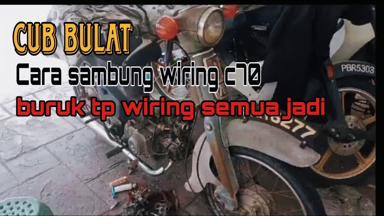 Cara sambung wayaring motor c70 / cub Bulat (Standard wiring)