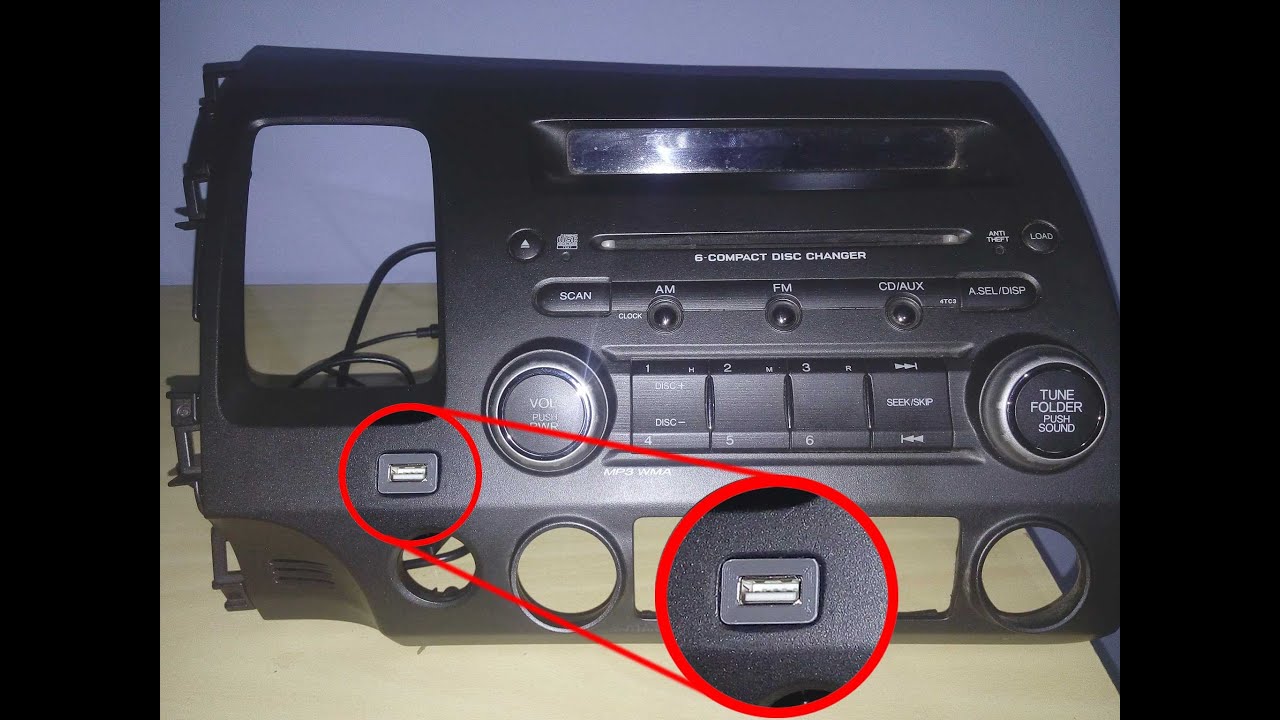 Rádio original Civic com USB no painel * TMP Import