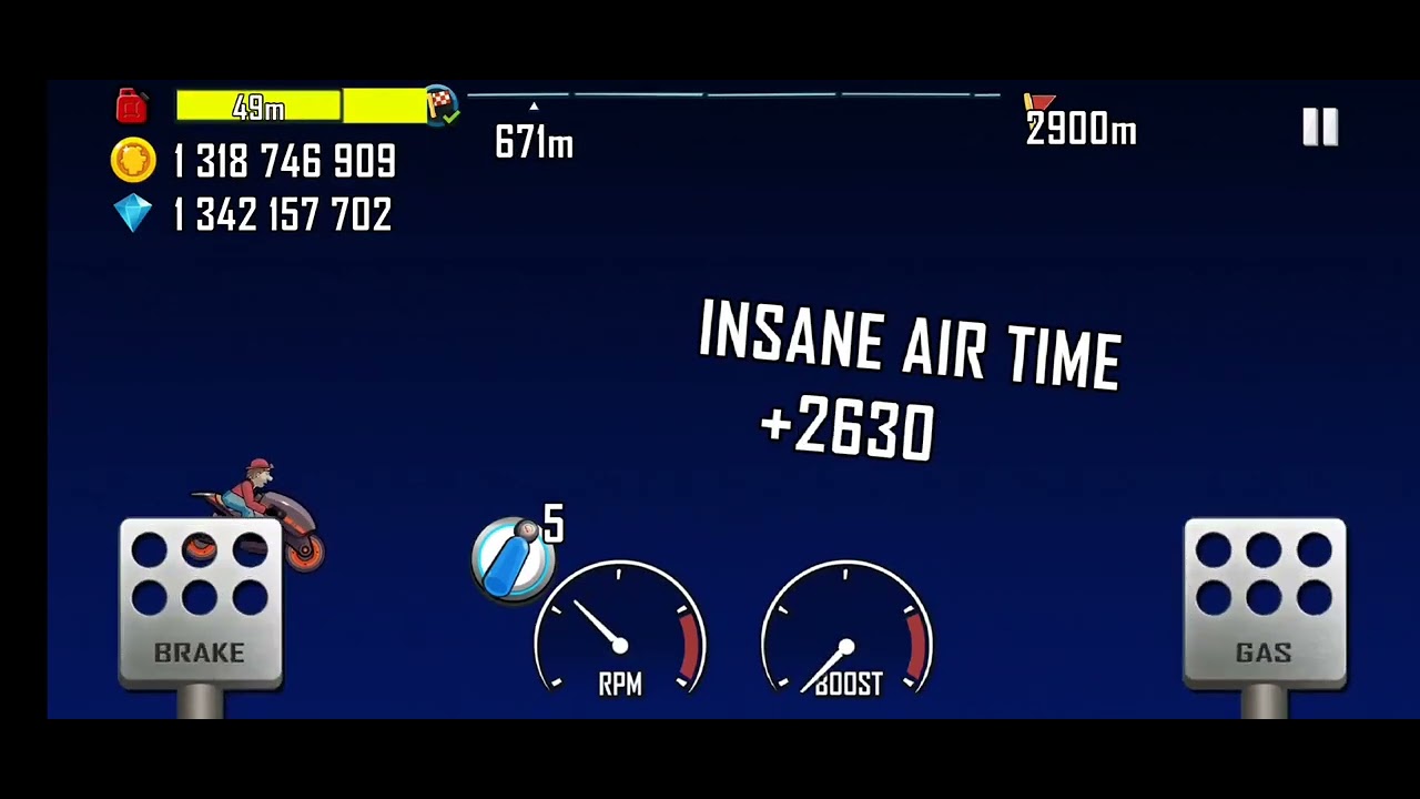 Hill climb racing fast bike 🏍 full upgraded 👌 #hillclimbracing #viralgaming 