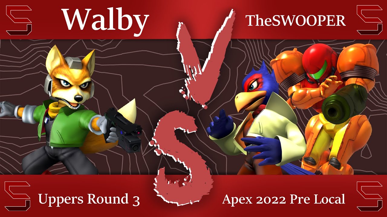 Walby (Fox) Vs. TheSWOOPER (Falco/Samus) || Winners Round 3 || SSBM Apex 2022 Pre-local