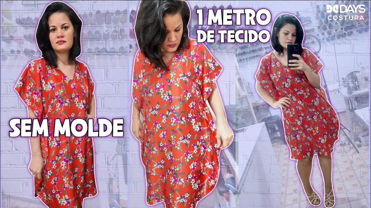 VESTIDO MUITO FÁCIL DE FAZER PARA INICIANTES [SEM MOLDE]