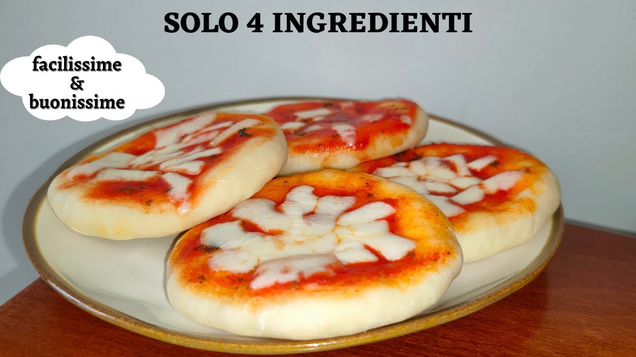 Pizzette in padella, senza lievitazione. *4 ingredienti*