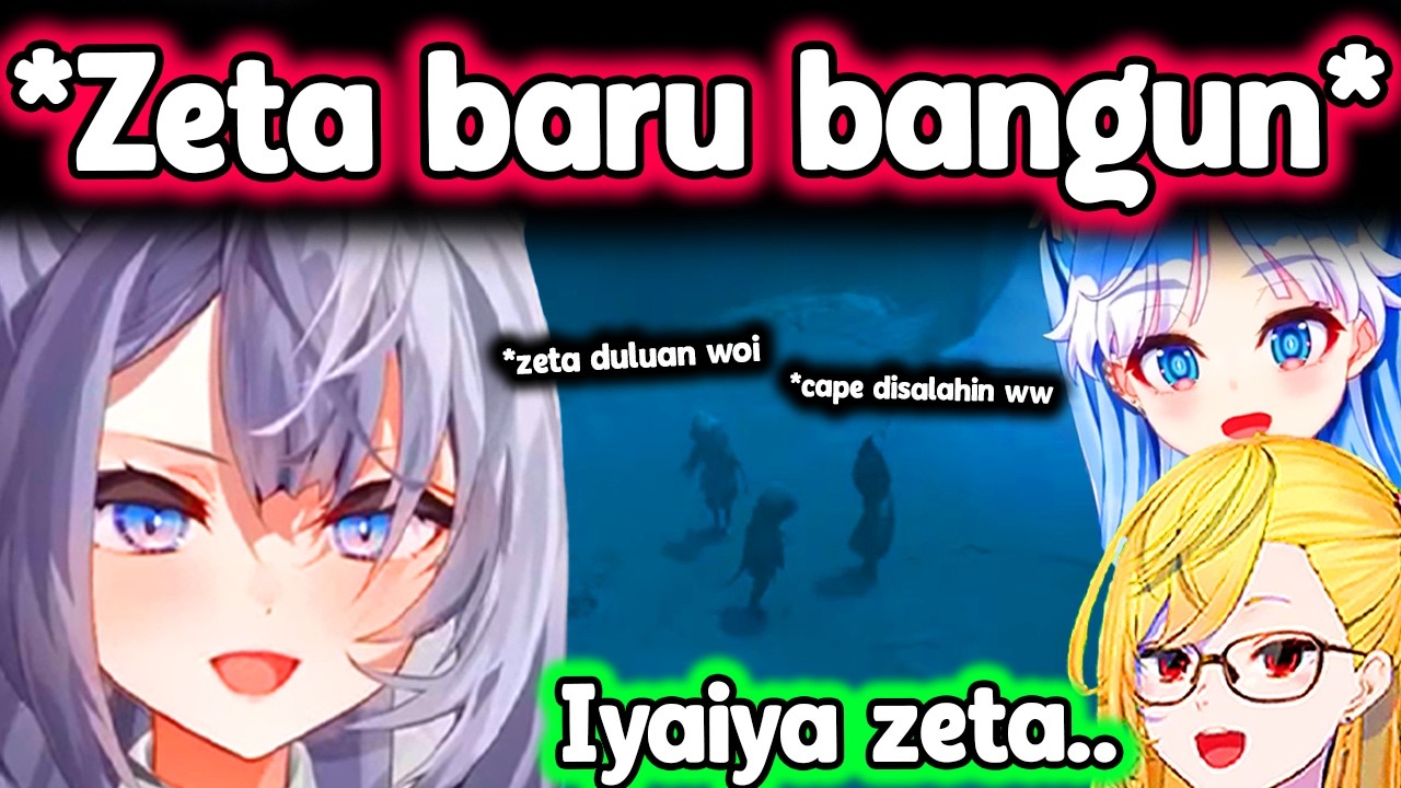 Trio SAHABAT Jadi Mendadak Koleb Ngajak ZETA Yang Baru Bangun ww..【Hololive】