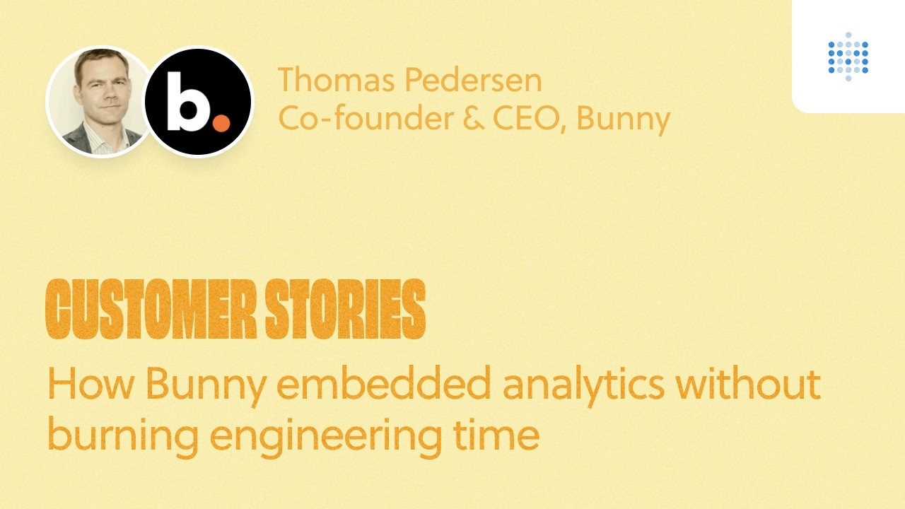 How Bunny Embedded Metabase end-user analytics without burning engineering time