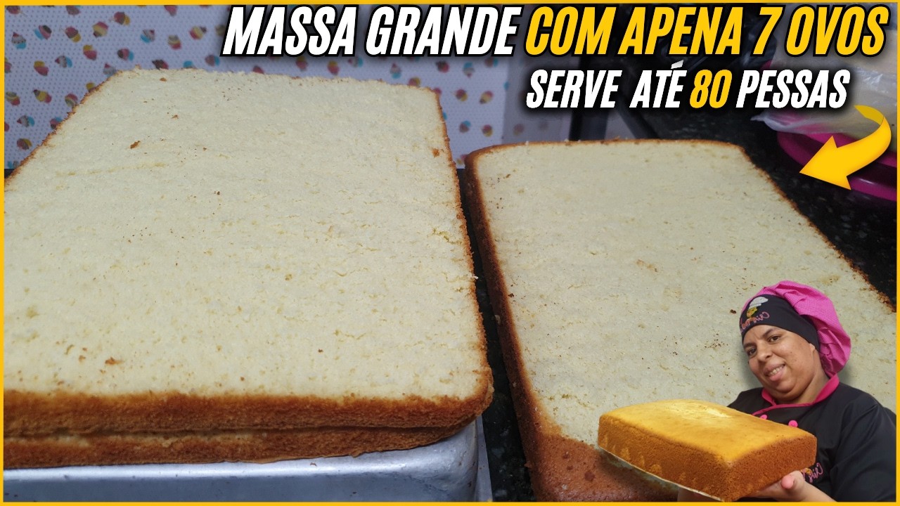 7 ovos viram bolo GIGANTE para 80 pessoas!