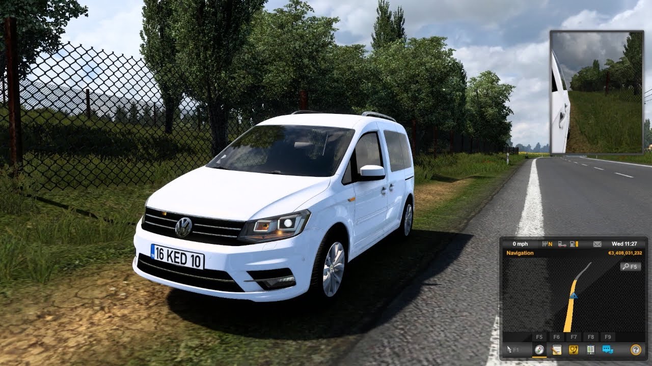 ETS2 1.42 Mods |Car Mod| - On the Road in Volkswagen Caddy V1.1.1 Mod