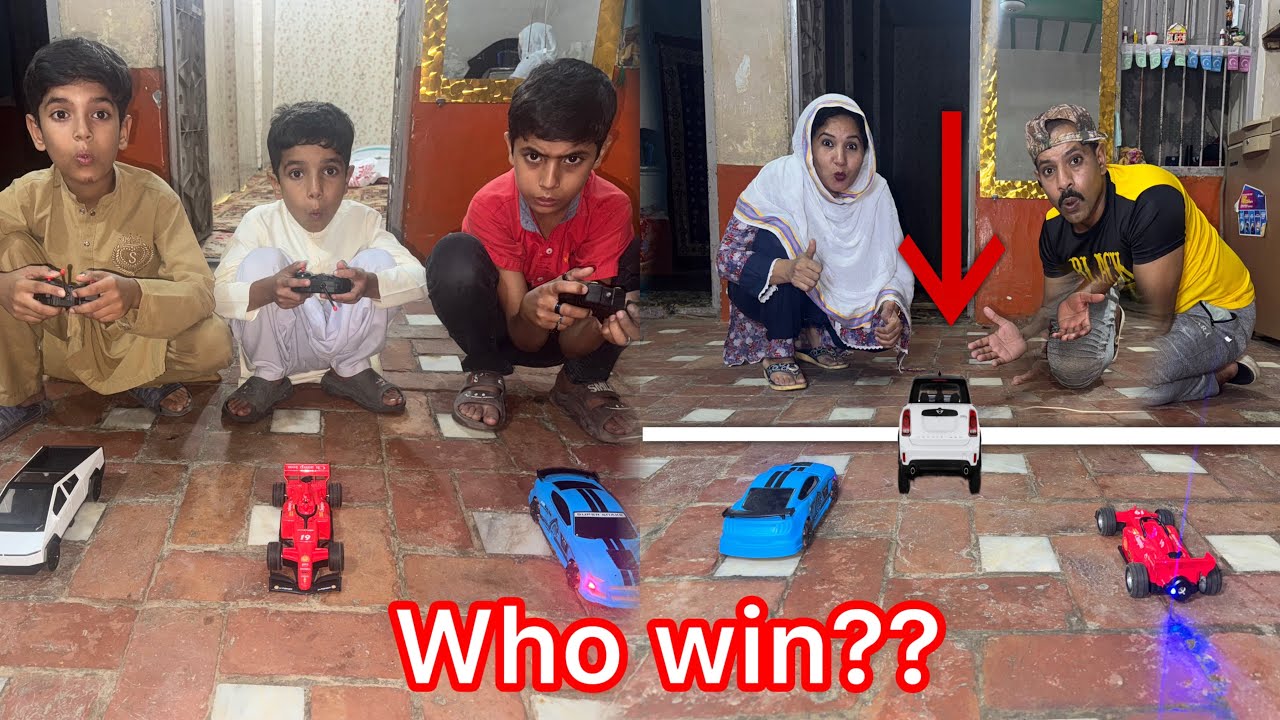 Family Cars Race Challenge 😅Who win 🏆 @MamuFamily 