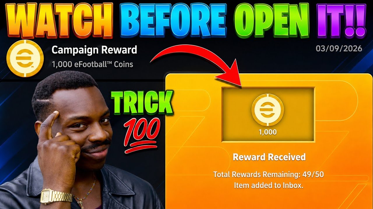 WATCH THIS BEFORE OPEN IT || TRICK HOW TO GET 1,000 COINS 🪙 || eFootball 2027