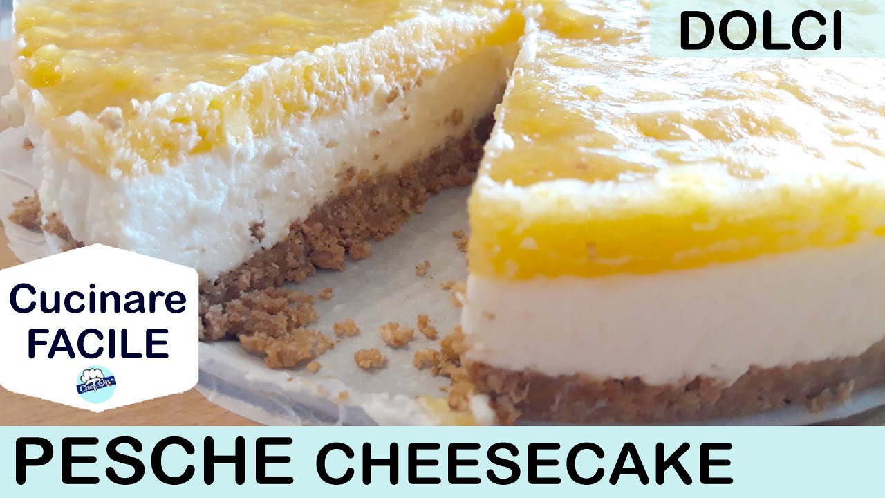 CHEESECAKE Torta Fredda Alle Pesche ed Amaretti