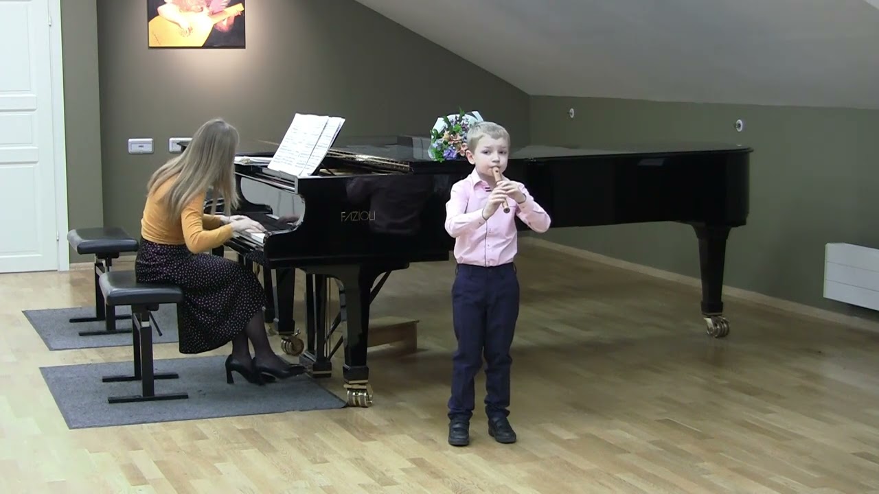 Г. Доницетти. Соната. Исполняет Алексей Ладнев (блокфлейта, 6 лет)