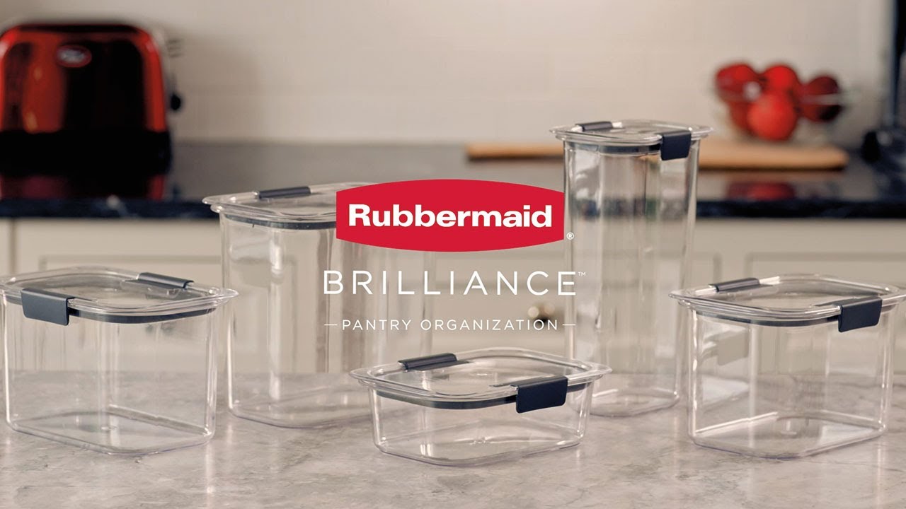 Rubbermaid Brilliance Airtight Food Storage Containers for Kitchen & Pantry Organization