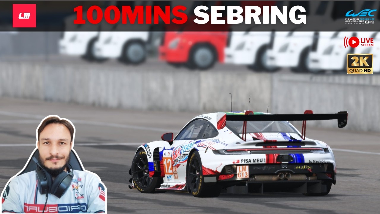 🏁 100 Mins Sebring Multiclass Masters  Porsche 992 LMGT3  -  Eliel Sales - DR Silver 1 SR Platinum 3
