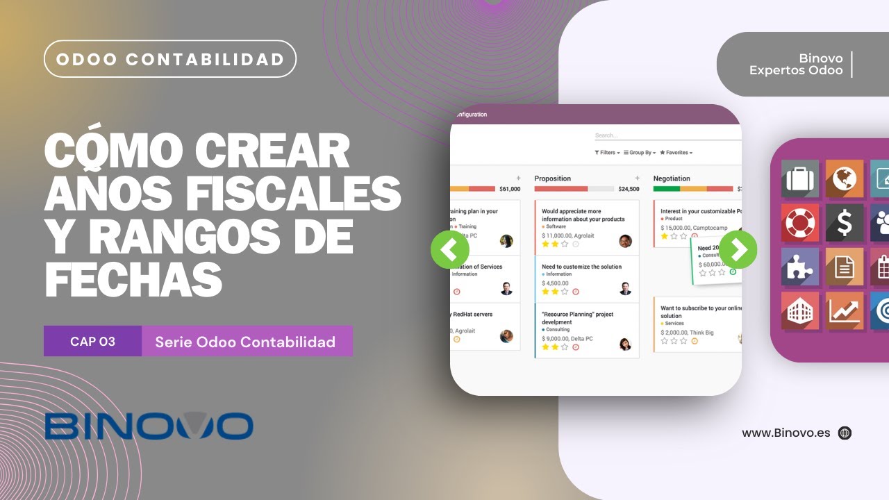 ODOO Contabilidad | Tutorial 03 📌 Como crear años fiscales y rangos de fechas en Odoo