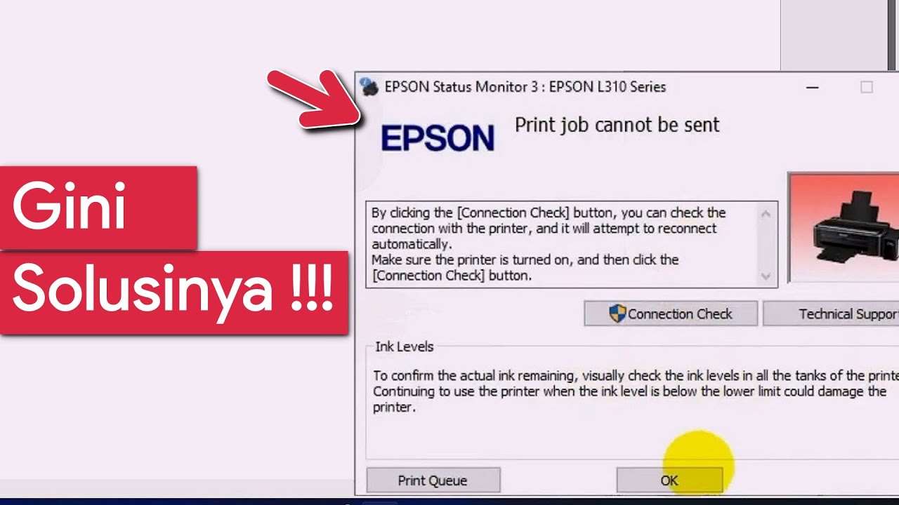 Cara Mengatasi Epson Print job cannot be sent