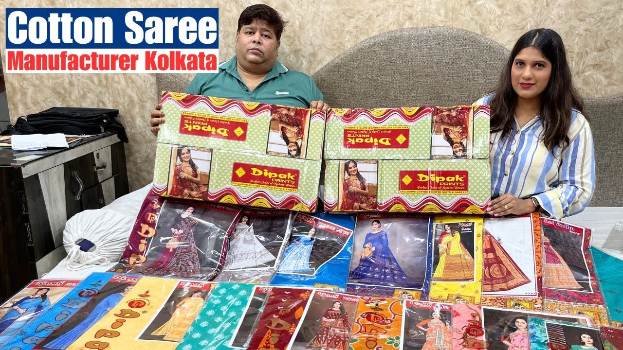 Cotton Printed Saree Manufacturer & Wholesaler in Kolkata Barabazar | Dipak Prints