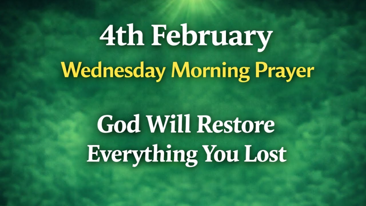 4th February Wednesday Morning Prayer | God Will Restore Everything You Lost (Restoration )