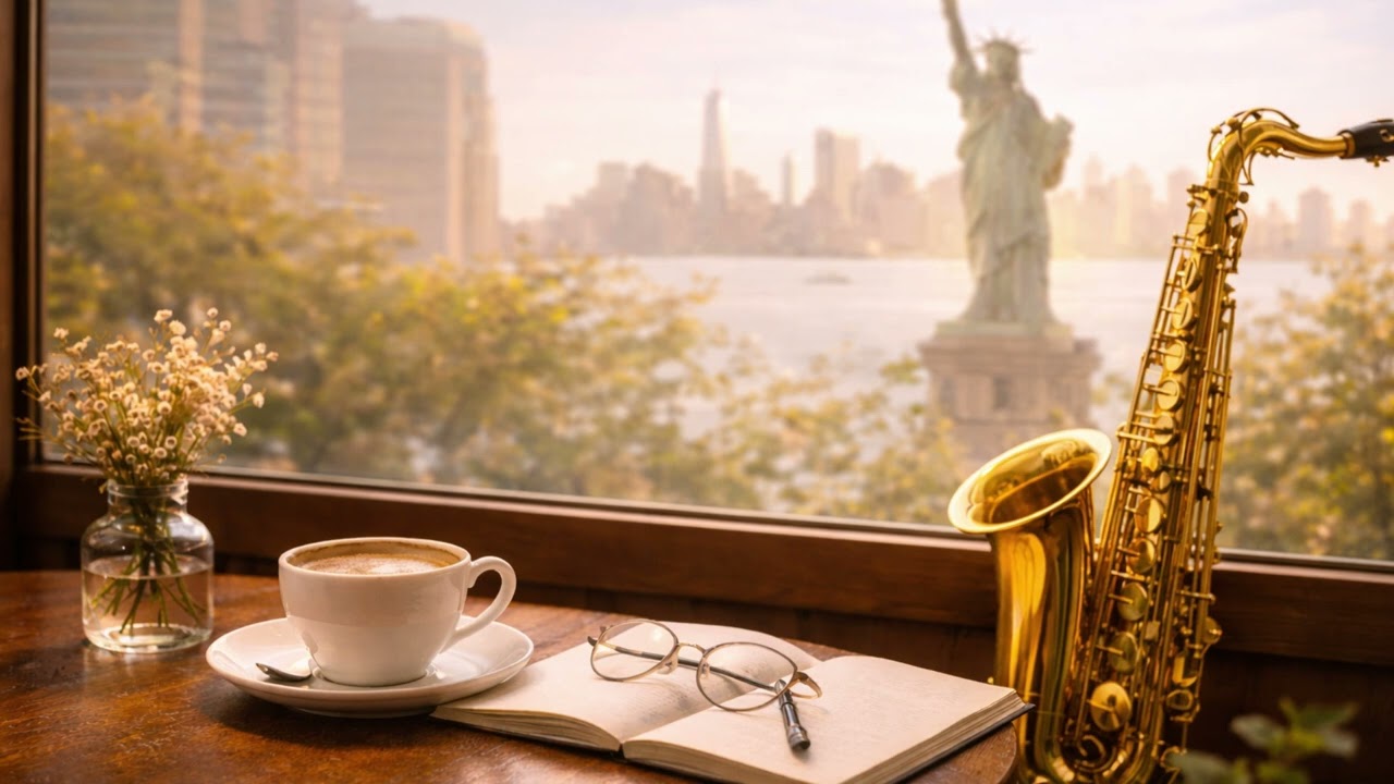 New York Spring Jazz Cafe | Smooth Brunch Jazz for Work, Study & Relax (3 Hours)
