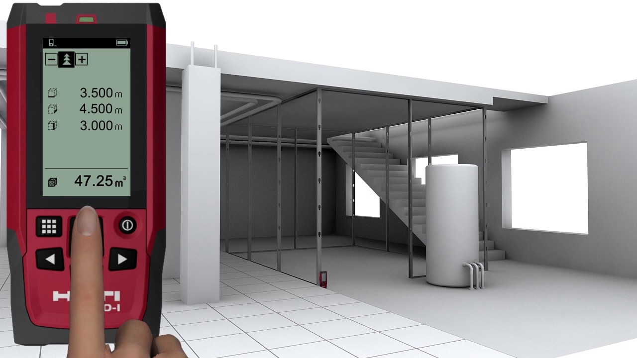 Hilti PD-I Measuring Areas and Volumes - a Hilti how-to-video