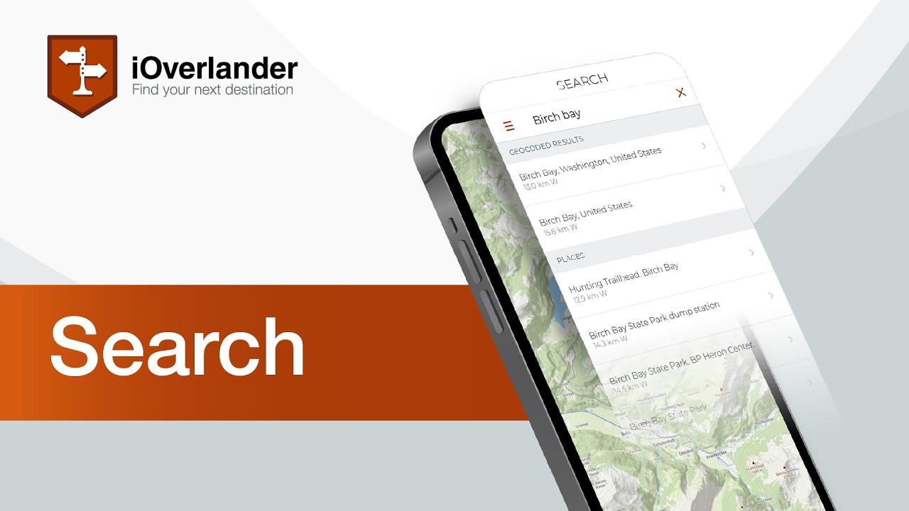iOverlander How to Search for iOverlander places