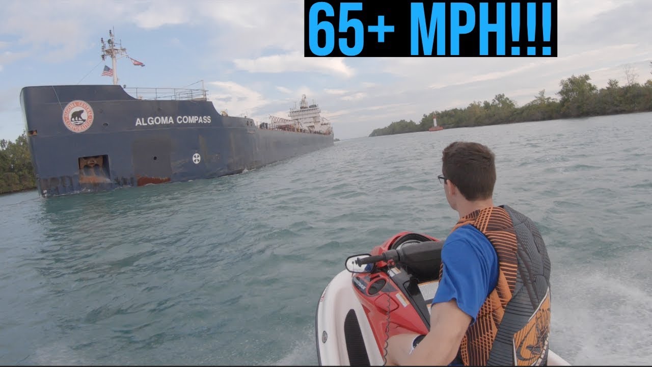 Honda Aquatrax jet ski ride, Acceleration and Top Speed!