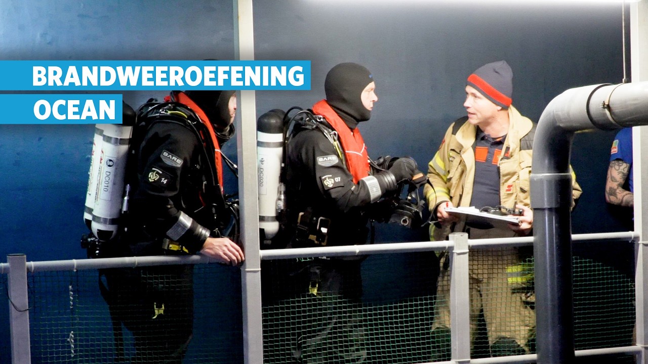 Brandweer en dierverzorgers oefenen in Burgers' Ocean 🐠