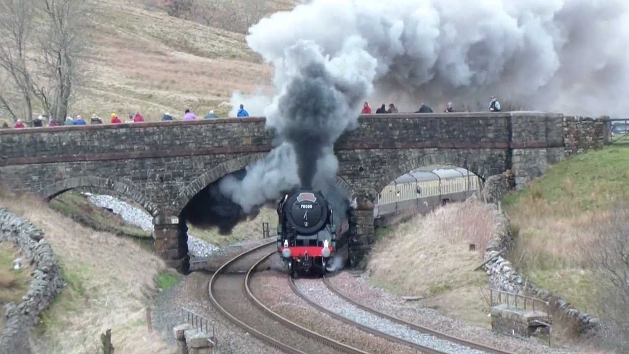 BR 70000 Takes On Ais Gill - 10th March 2012