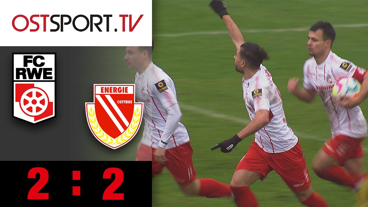 Energie verspielt 2:0! Hajrulla rettet Platz 1: RW Erfurt - E. Cottbus 2:2 | Regionalliga Nordost
