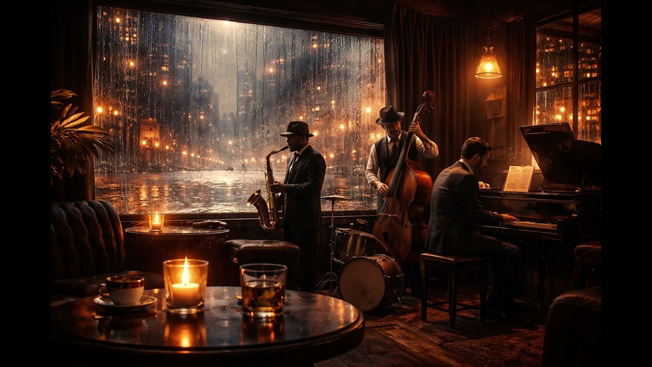 It’s night, it’s raining outside, you want to be alone and at peace #jazzatmosphere #jazzmusic #jazz