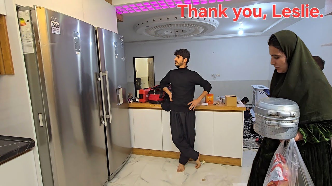 New refrigerator installed🥳🤩. Jamshid project is nearing completion.