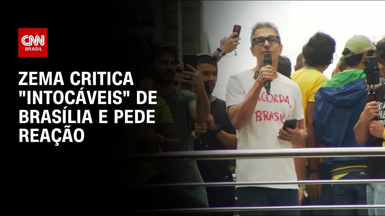 Em ato na Paulista, Zema critica &ldquo;intoc&aacute;veis&rdquo; de Bras&iacute;lia e pede rea&ccedil;&atilde;o | AGORA CNN