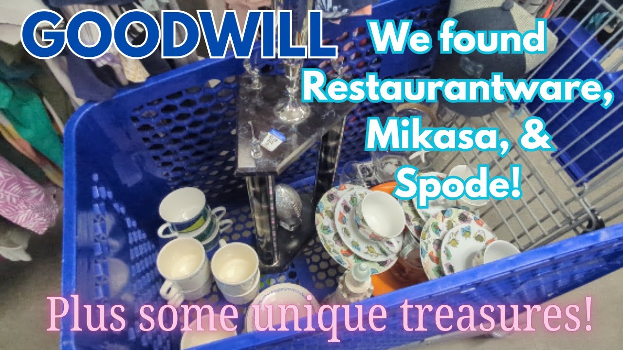 LARGE GOODWILL THRIFT HAUL! Restaurantware, Mikasa, Spode!  Unique treasures! Thrift with Me!