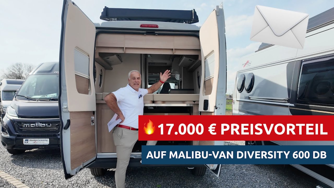 Andreas Mareien präsentiert den MALIBU VAN diversity 600 DB K – Geburtstags-Special nur bei uns! 🎉