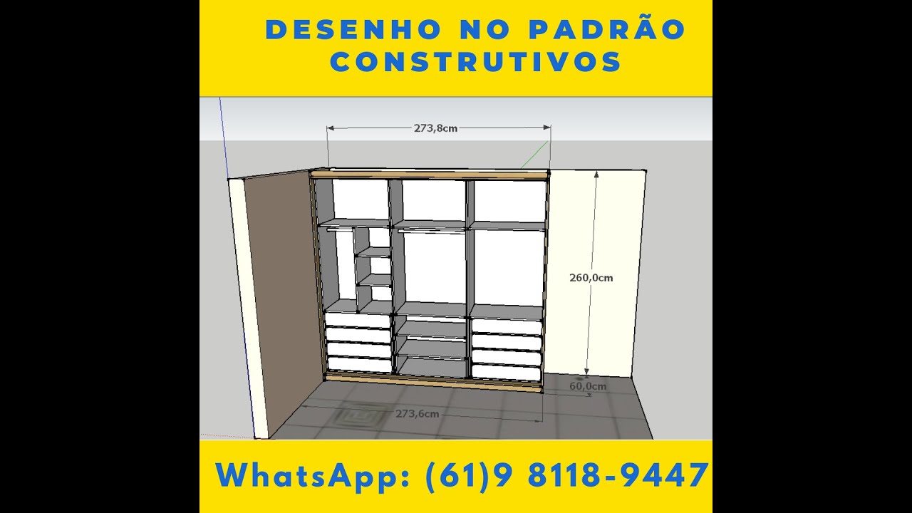 Como desenhar Móveis. E Gerar o Plano de Corte a Partir do Desenho 3D no SketchUp.