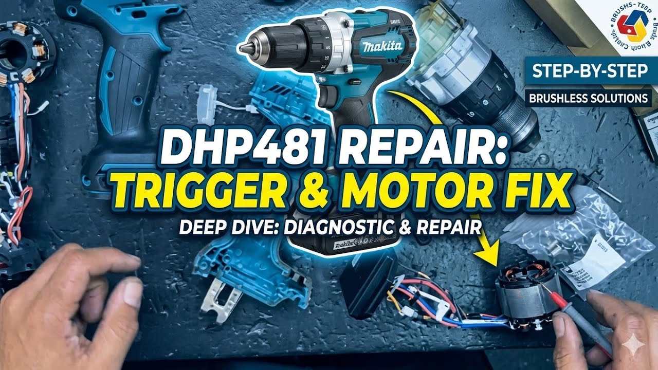 Deep Dive Repair on the Makita DHP481 Diagnostic & Repair: Solving Trigger and Motor Failures