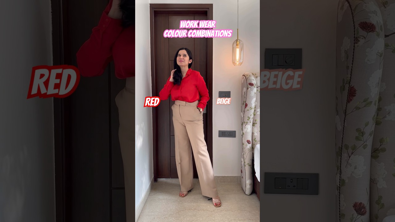 Week of realistic work wear outfits | Colour Combinations | Office Outfits ✨ #shorts #zara #hm #haul