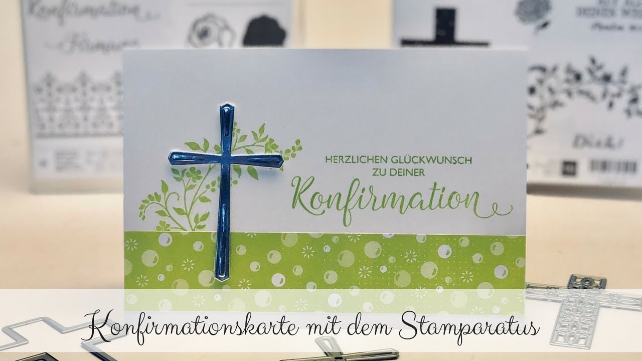 Konfirmationskarte basteln mit dem Stamparatus von Stampin' Up!