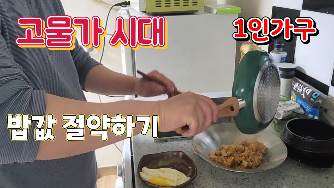 퇴근 후 혼밥 깍두기볶음밥으로 먹방 브이로그