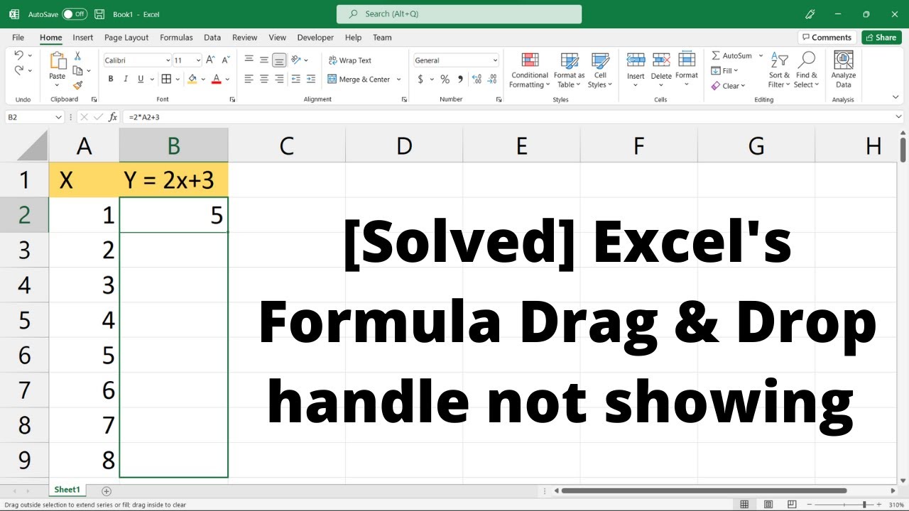 How to enable drag option in Excel | Solved Fill Handle not showing [2022]