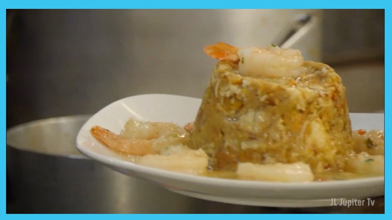 Freshly made Mofongo and roasted chicken at this Puerto Rican restaurant in NJ