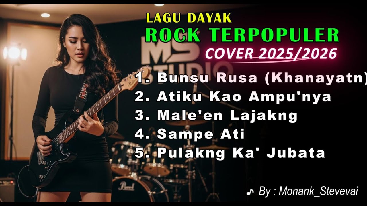 KUMPULAN LAGU DAYAK VIRAL (ROCK COVER AI) - Bunsu Rusa, Atiku Kao Ampu'nya & More!