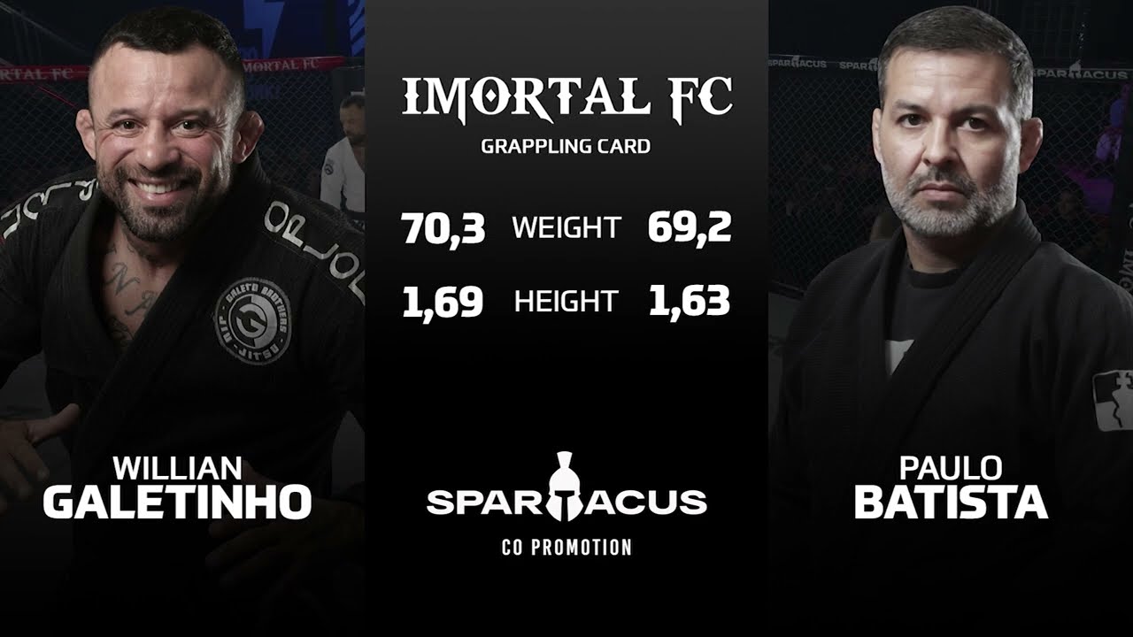 Willian Galetinho vs Paulo Batista | Imortal FC 12 - Grappling Card