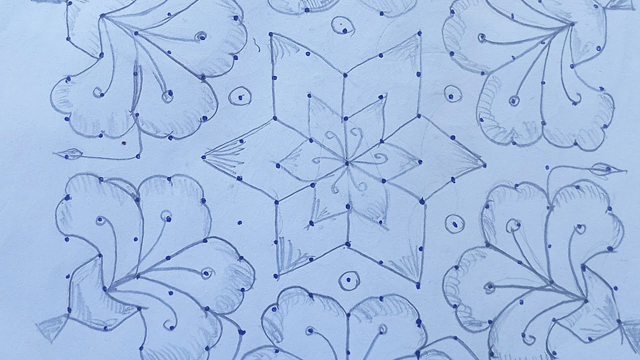 (1) 17*9 beautiful rangoli designs🌺🌺## traditional rangoli designs🪻🪻