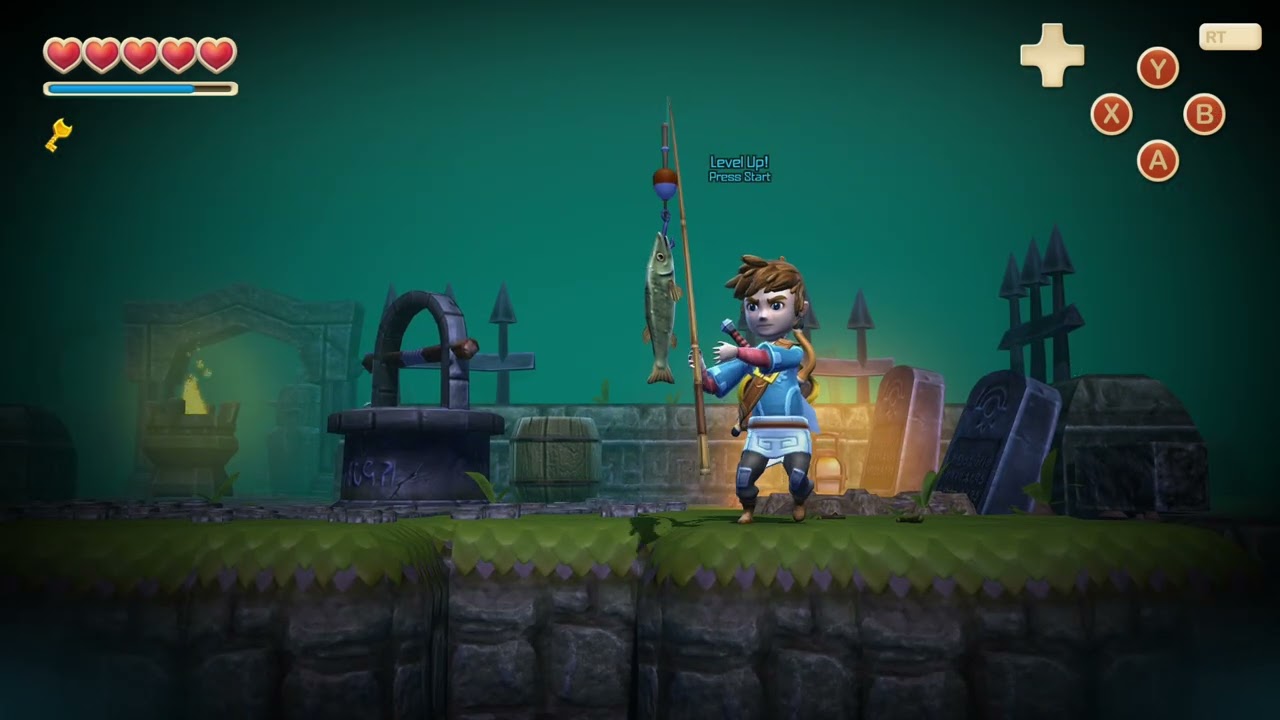 Pescando al pez fantasma en Oceanhorn
