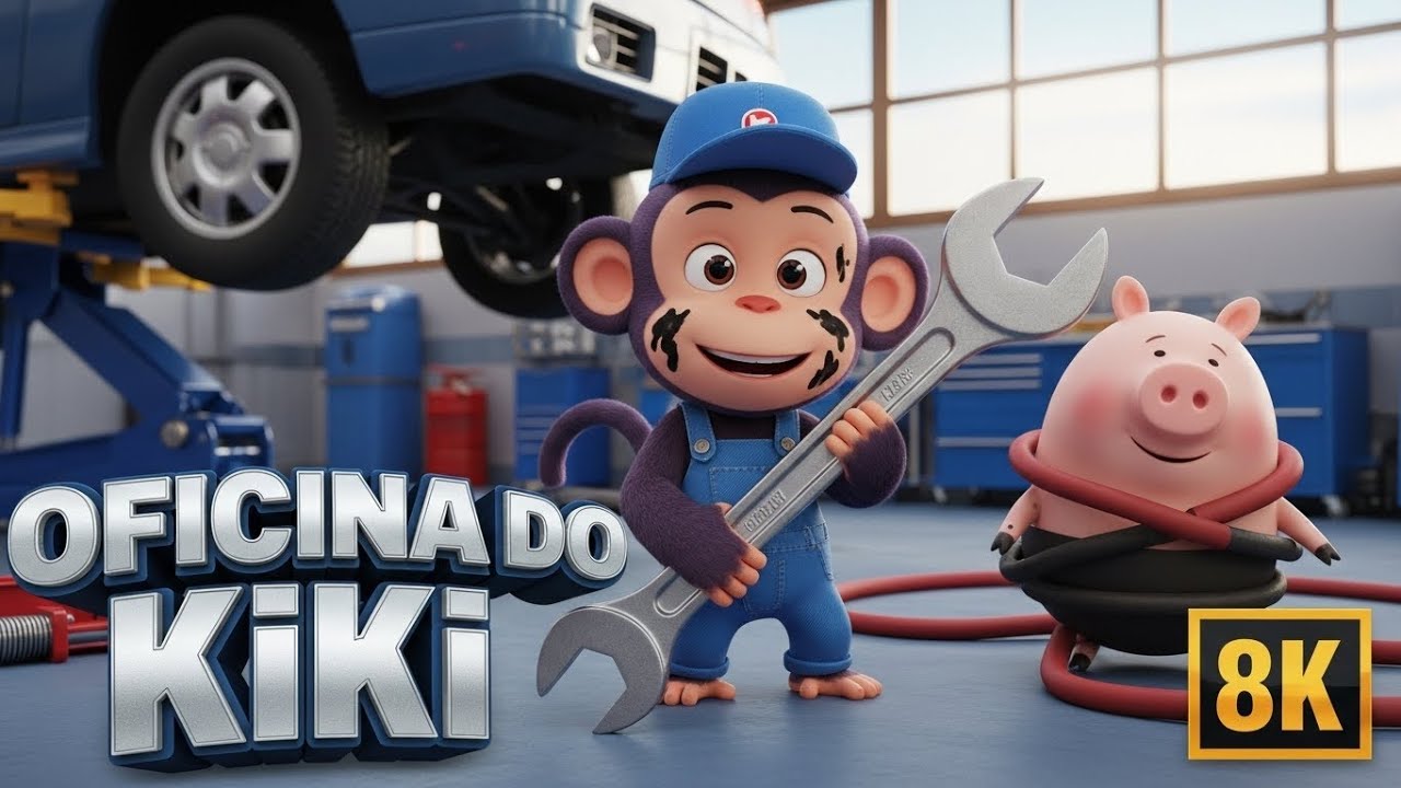 Kiki Mecânico! Consertando Carros, Banho de Óleo e Ônibus Colorido 🔧🚗@DREAM KIDS
