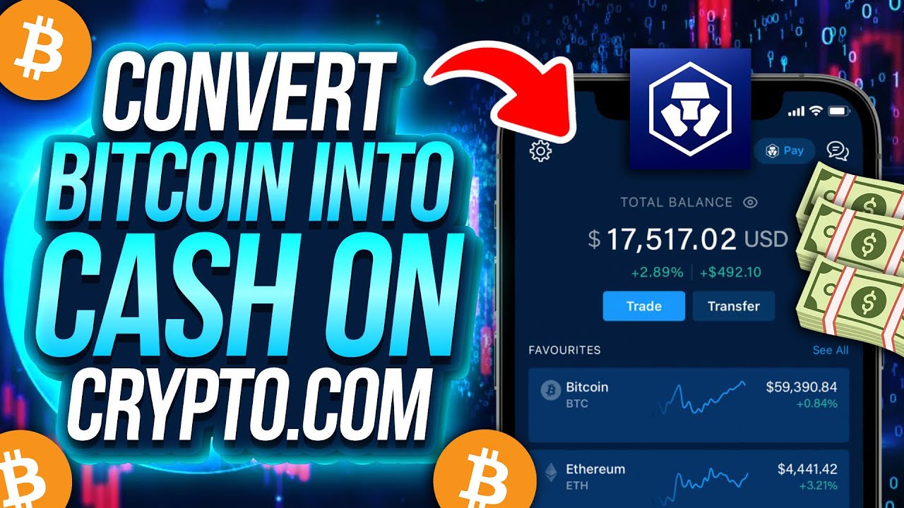 How to Convert Bitcoin to Cash on Crypto.com - Sell BTC to Fiat Wallet USD