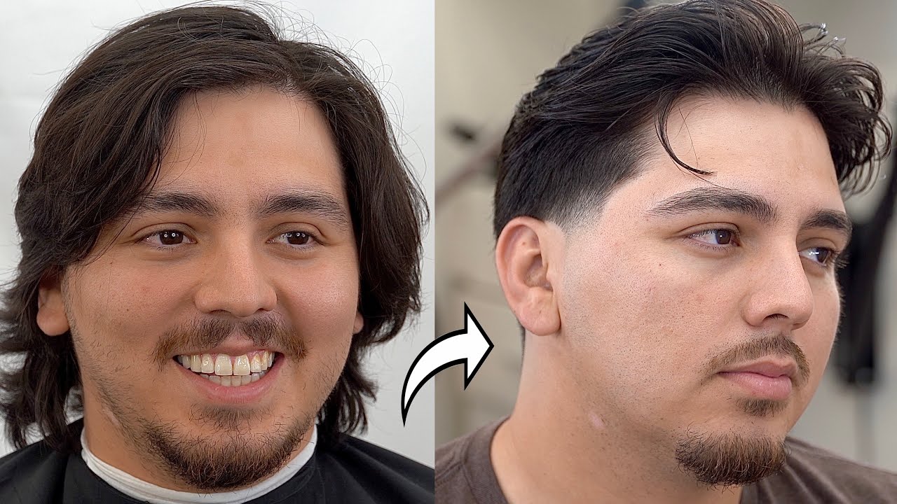 How to CUT Mens Hair with Scissors and Clippers | Brush Back Low Taper | Beginning Barber Tutorial